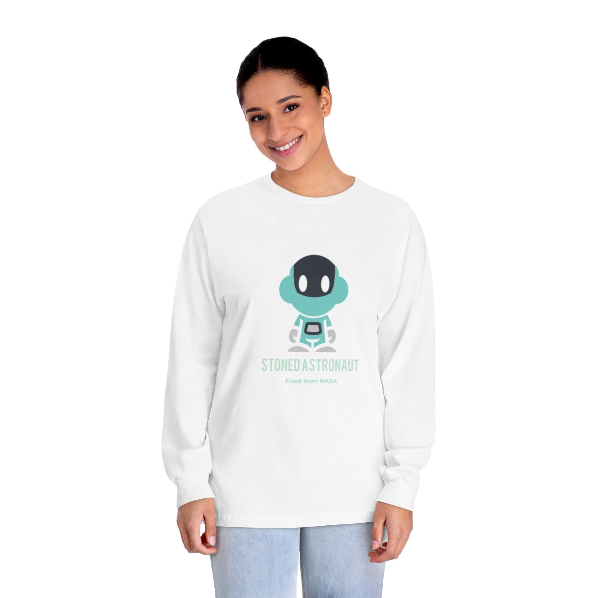 Spaceboyz™ Stoned Astronaut Fried from NASA Long Sleeve T-Shirt