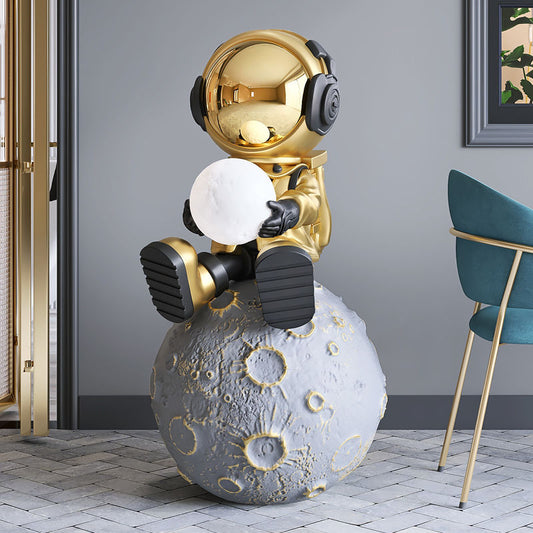 Astronaut Landing LED Lamp Sculpture