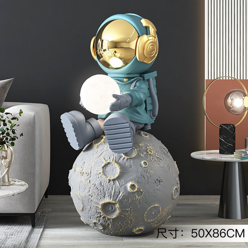 Astronaut Landing LED Lamp Sculpture