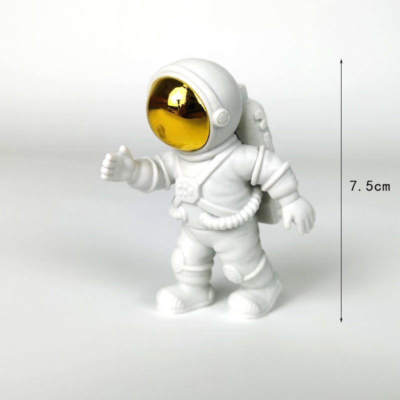 3PC or 4PC Astronaut Action Figures and Moon Resin Decor