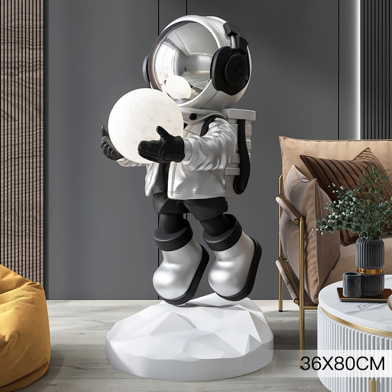 Large Floor Astronaut Figurine Sculpture