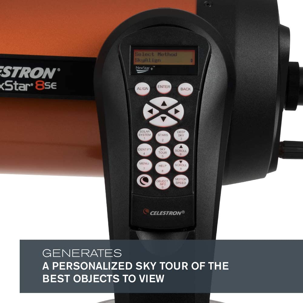 Celestron - NexStar 8SE Telescope - Computerized Telescope for Beginners and Advanced Users - Fully-Automated GoTo Mount - SkyAl