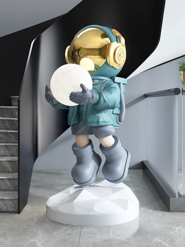 Large Floor Astronaut Figurine Sculpture