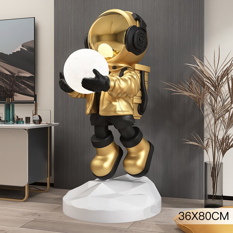 Large Floor Astronaut Figurine Sculpture