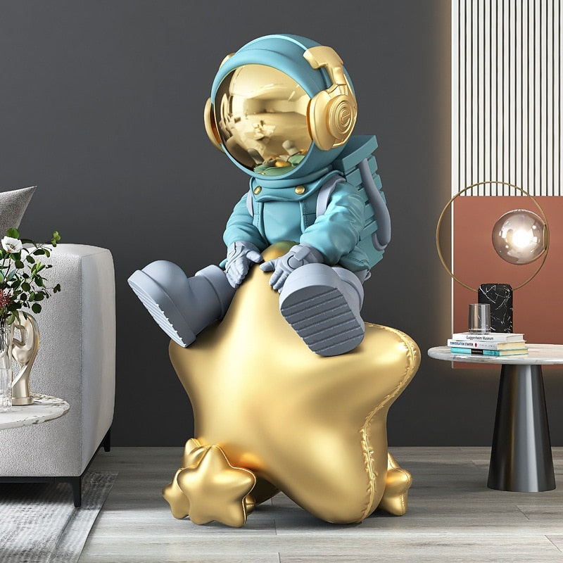 35.4" Astronaut LivingRoom Floor Decoration Modern Art Home Accessories Designer Astronaut Sculpture Large Size Crafts Decor Gift