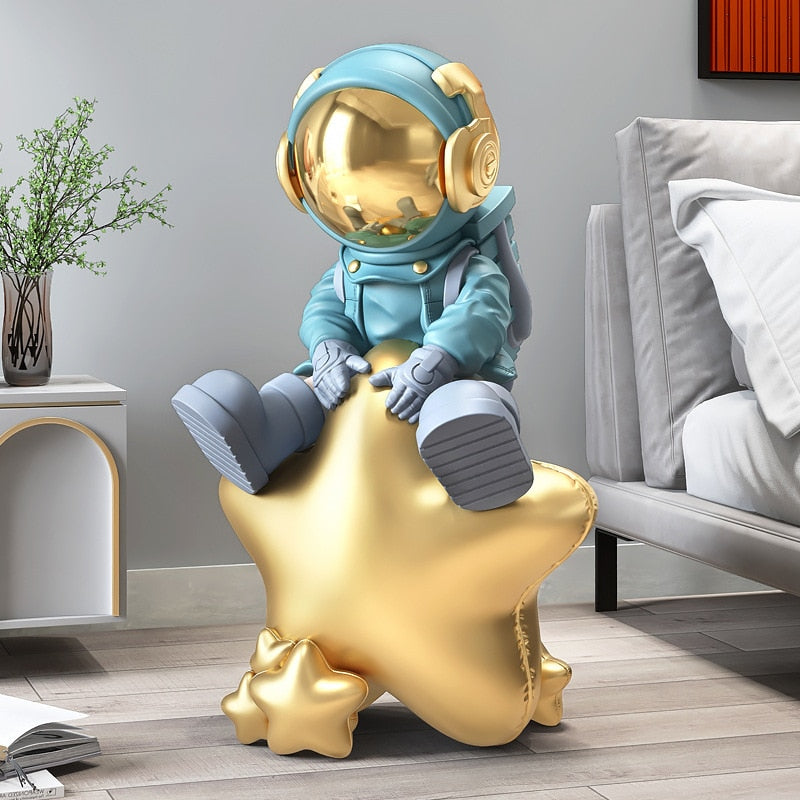 35.4" Astronaut LivingRoom Floor Decoration Modern Art Home Accessories Designer Astronaut Sculpture Large Size Crafts Decor Gift