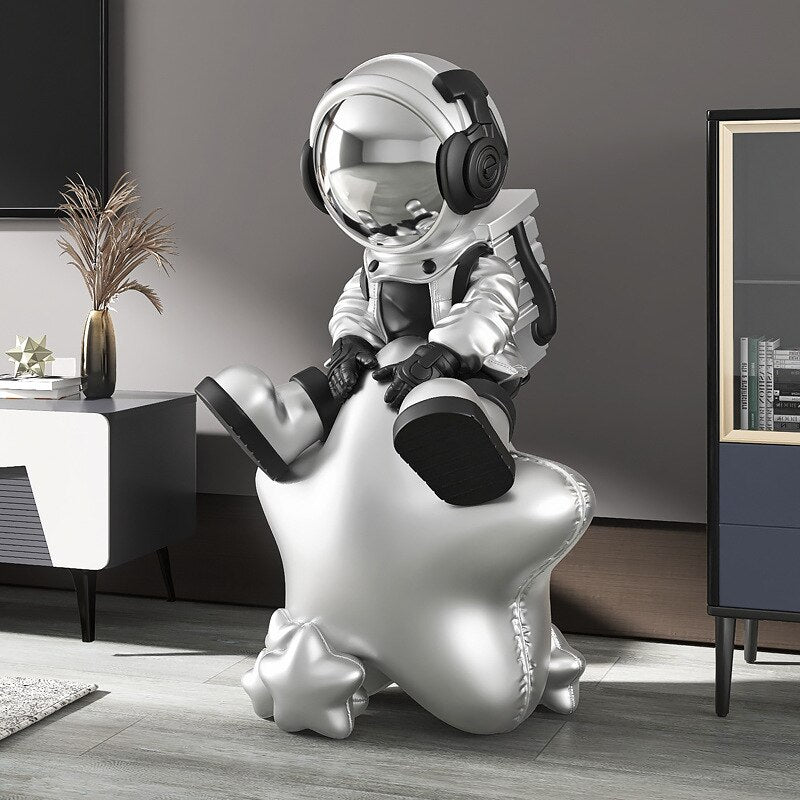 35.4" Astronaut LivingRoom Floor Decoration Modern Art Home Accessories Designer Astronaut Sculpture Large Size Crafts Decor Gift